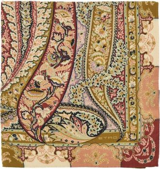 Etro Paisley sjaal van zijde en wol - unisex - Accessoires - Veelkleurig - Maat: ONE Size Zijde