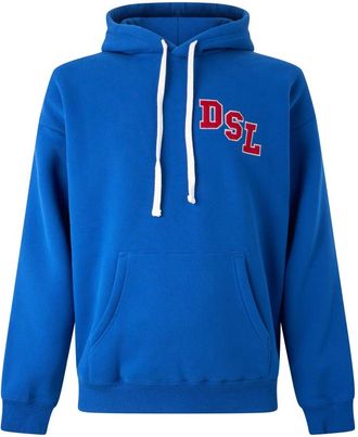 Diesel Felpa con cappuccio e logo ricamato - - Sweatshirts & Hoodies - Uomo - Blu - S