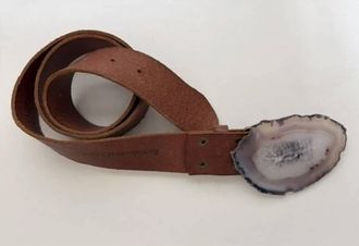 Regina-Andrew Design Womens Stone Buckle Belt In Brown