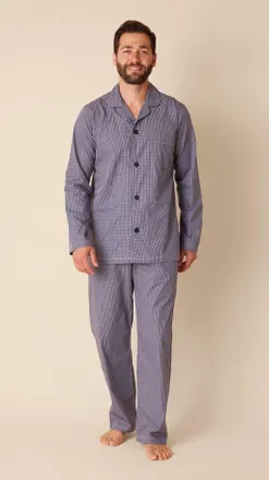 The Cats Pajamas Mens Luxe Pima Pajama in Charleston Navy at Nordstrom, Size Medium