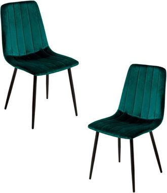 Regalos Miguel Packs Sillas Comedor - Pack 2 Sillas Liny Terciopelo - Verde