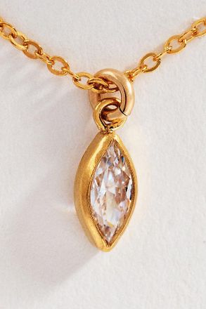 Set & Stones Marquise Birthstone Charm Necklace