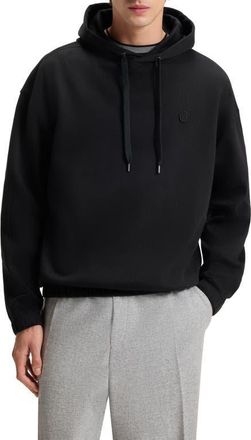 BOSS Stevens Cotton Pullover Hoodie in Black at Nordstrom, Size Xx-Large