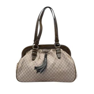 Celine Pre-owned Vintage Canvas Satchel - Dames - Pre-owned - Beige - Maat: ONE Size Leer