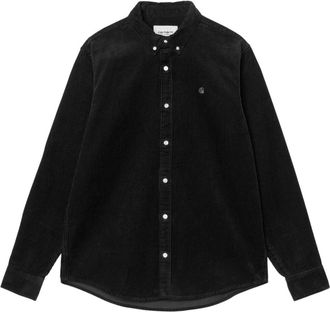 Carhartt Work in Progress L/S Madison Cord Shirt - Heren - Casual Overhemden - Zwart - XL - Katoen - Overhemden