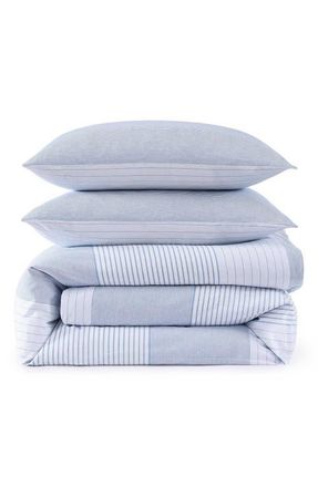 Tommy Hilfiger Modern Stripe Comforter & Shams Set in Blue at Nordstrom, Size King