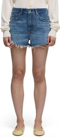 7 For All Mankind June High Waist Cutoff Denim Shorts in Stampede at Nordstrom, Size 27