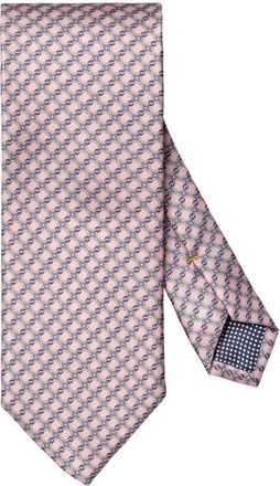 Eton Interlock Print Silk Tie in Medium Pink at Nordstrom