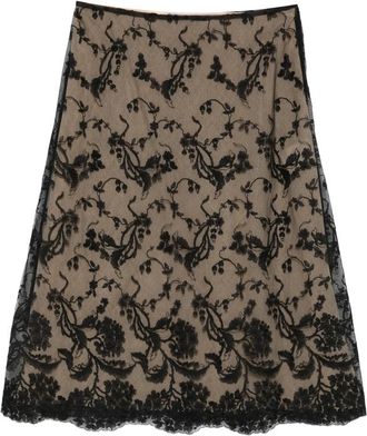 Fendi Floral-lace Midi Skirt