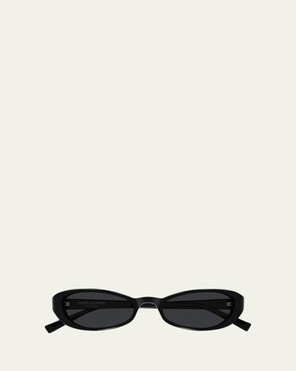 Saint Laurent 51mm Acetate Oval Sunglasses