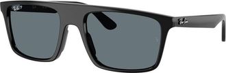 Ray-Ban Dark Blue Polarized Square Unisex Sunglasses RB2222F 901/3R 57