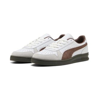 Puma Sneaker PUMA INDOOR, Damen, Gr. 37,5, puma wei&szlig;, flat bronze, Leder, mehrfarbig, Schuhe Sneaker