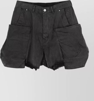 Rick Owens denim stefan cargo shorts