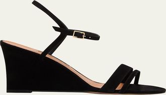 Emme Parsons Suede and Leather Wedge Sandals