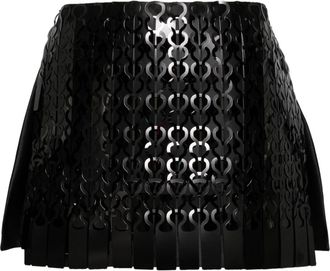 Isabel Sanchis vinyl mini shorts - women - Polyester/Silk - 42 - Black