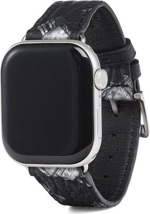 MCM 42-49mm Apple Watch Band in Rabot Rabot Visetos in Black at Nordstrom