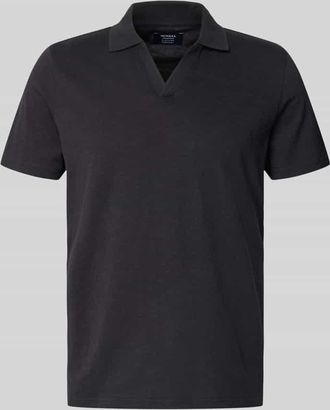 Mc Neal Slim Fit Poloshirt mit V-Ausschnitt in Black, Gr&ouml;&szlig;e XXXL