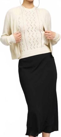 Current Air Micro Sequined Set In White Ivory