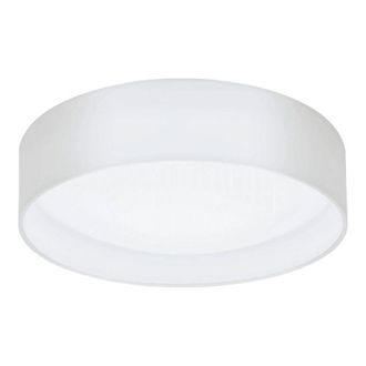 Eglo Plafoniera Pasteri Led Paralume Lino Bianco &Oslash;32 Cm Eglo