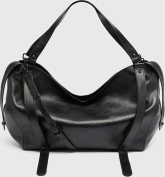 Diesel D-One-Large top-handle bag in leather - Handbags - Unisex - Black