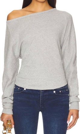 Free People Jess Long Sleeve Top In Heather Grey