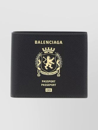 Balenciaga leather passport wallet
