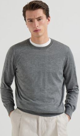 Brunello Cucinelli Cashmere and silk lightweight sweater in Dark Grey at Nordstrom, Size 46 It