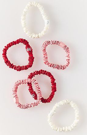 Slip Sweetie Silk Skinny Scrunchies, Set of 6