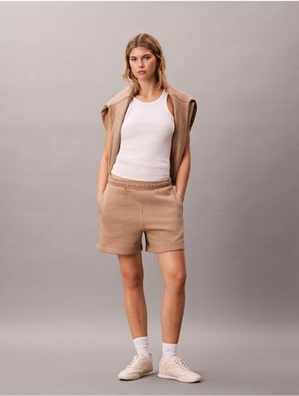 Calvin Klein Jeans Calvin Klein Womens Monologo Fleece Shorts - Brown - XL