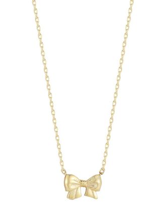 Sphera Milano 14K Over Silver Bow Necklace