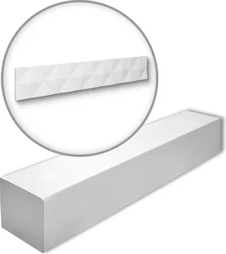 NMC Nmc - Pyramid-box Arstyl Noel Marquet 1 Caja 4 Piezas 3d Revestimiento Mural Dise&ntilde;o Moderno Blanco 0,88 M2