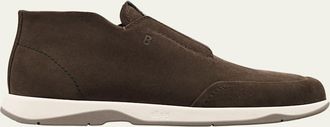 Berluti Mens Echappee Suede Slip-On Boots