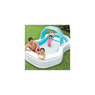 Trade Shop Trade Shop - Piscina Gonfiabile Family Cabana 310 X 188 X 130 Cm Spruzza Acqua Fuori Terra