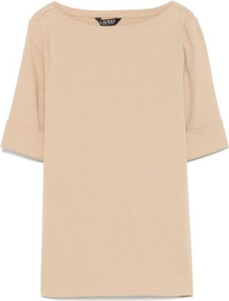 Lauren Ralph Lauren Judy T-shirt - women - Cotton/Elastane - M - Neutrals