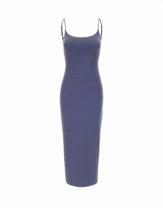 MC2 Saint Barth Gradient Embellished Midi Dress with Spaghetti Straps