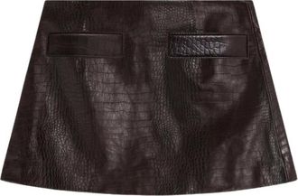 Frankie Shop Rokken, Dames, Bruin, S, Leer, Rory Croc Leren Minirok