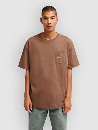Rvca Nature Calling Pocket T-Shirt marrone
