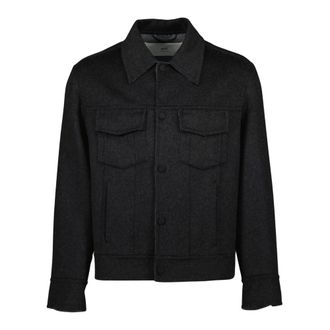 Ami Trucker Jacket - male - Ami Paris - Light Jackets - Black - M - Jackets
