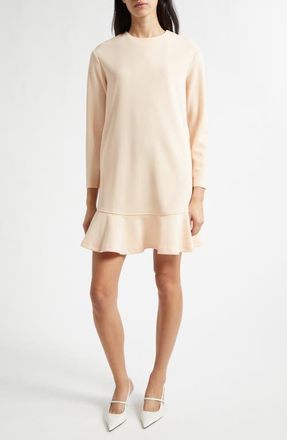 Emporio Armani Layered Long Sleeve Knit Dress in Blush Pink at Nordstrom, Size 16 Us