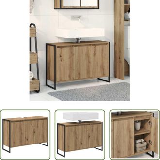 vidaXL vidaXL Armadio in legno - Mobile da Bagno con porta Rovere Artigianale 90 x 30 x 60 cm
