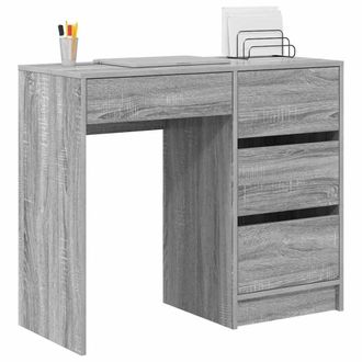 Berkfield Home Grey Writing Desk Grey Sonoma Engineered Wood Medium Storage