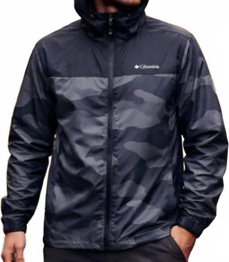 Columbia Flash Challenger Novelty Windbreaker In Black/camo