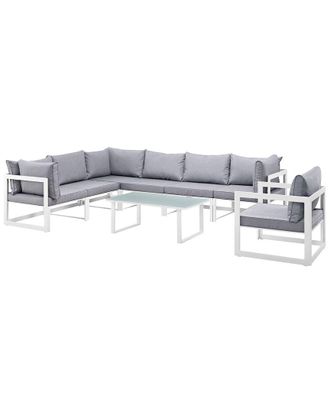 ModWay Fortuna 8Pc Outdoor Patio Aluminum Sectional Sofa Set