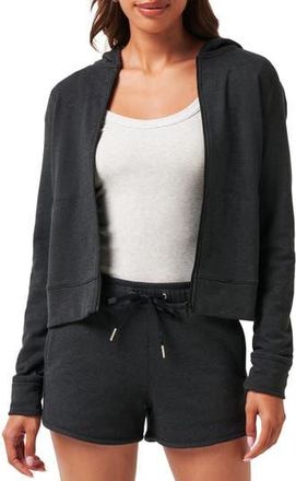 Travis Mathew Cloud Zip Hoodie in Heather Black at Nordstrom Rack, Size Medium