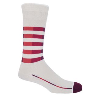 Peper Harow Quad Stripe Mens Socks - Cream