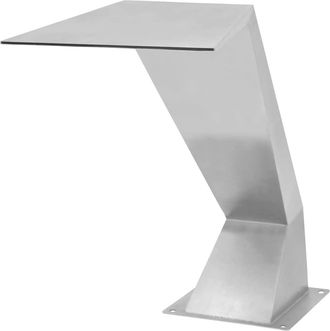 vidaXL Fuente De Piscina De Acero Inoxidable Plateada 64x30x52 Cm Vidaxl