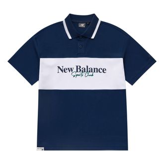 New Balance Polo T-Shirt Asia Sizing Blue White 5FD24203-NV