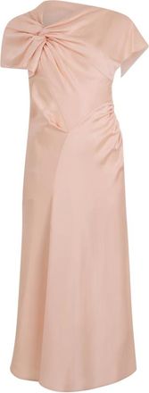 Victoria Beckham Asymmetrische Gedrapeerde Jurk - Dames - Feestkleedjes - Roze - 2XS - Kleedjes