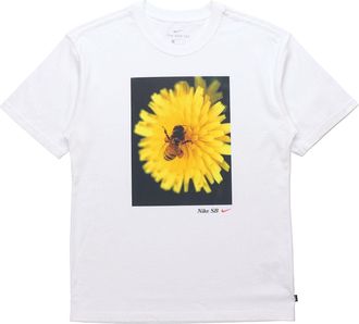 Nike SB Skateboard Sports Casual Daisy Print Crew-neck Short Sleeve White DB9962-100