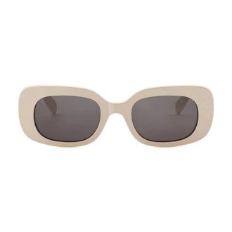 Celine Rectangle Full Rim Sunglasses - Ivory